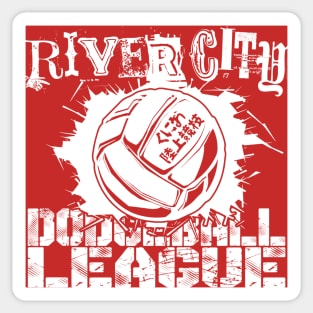 River City Dodgeball League WHITE Sticker